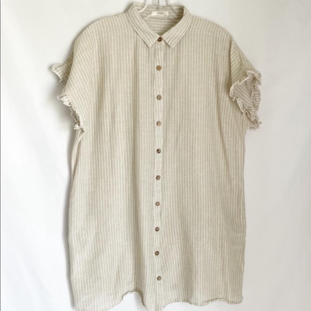 Price Drop ⬇️‼️ 3/$30 Easel Brand Striped Cotton Short Sleeve Dress With Pockets